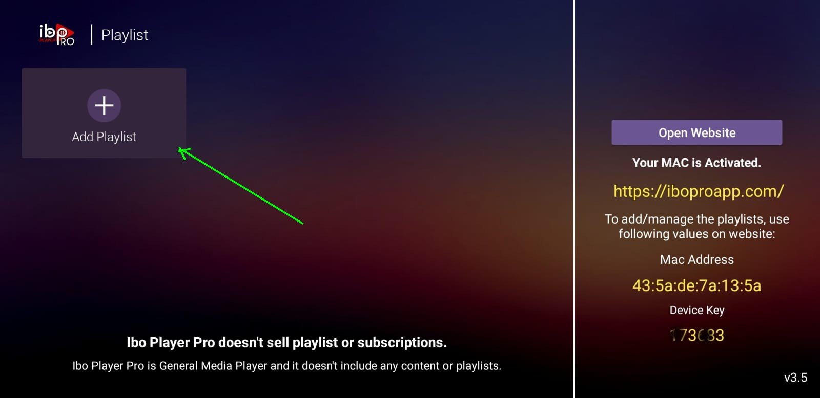 Add Playlist in Tubioffers.com Android Box app